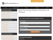 Tablet Screenshot of bestpsychologydegrees.com