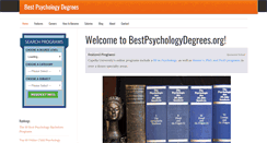 Desktop Screenshot of bestpsychologydegrees.org